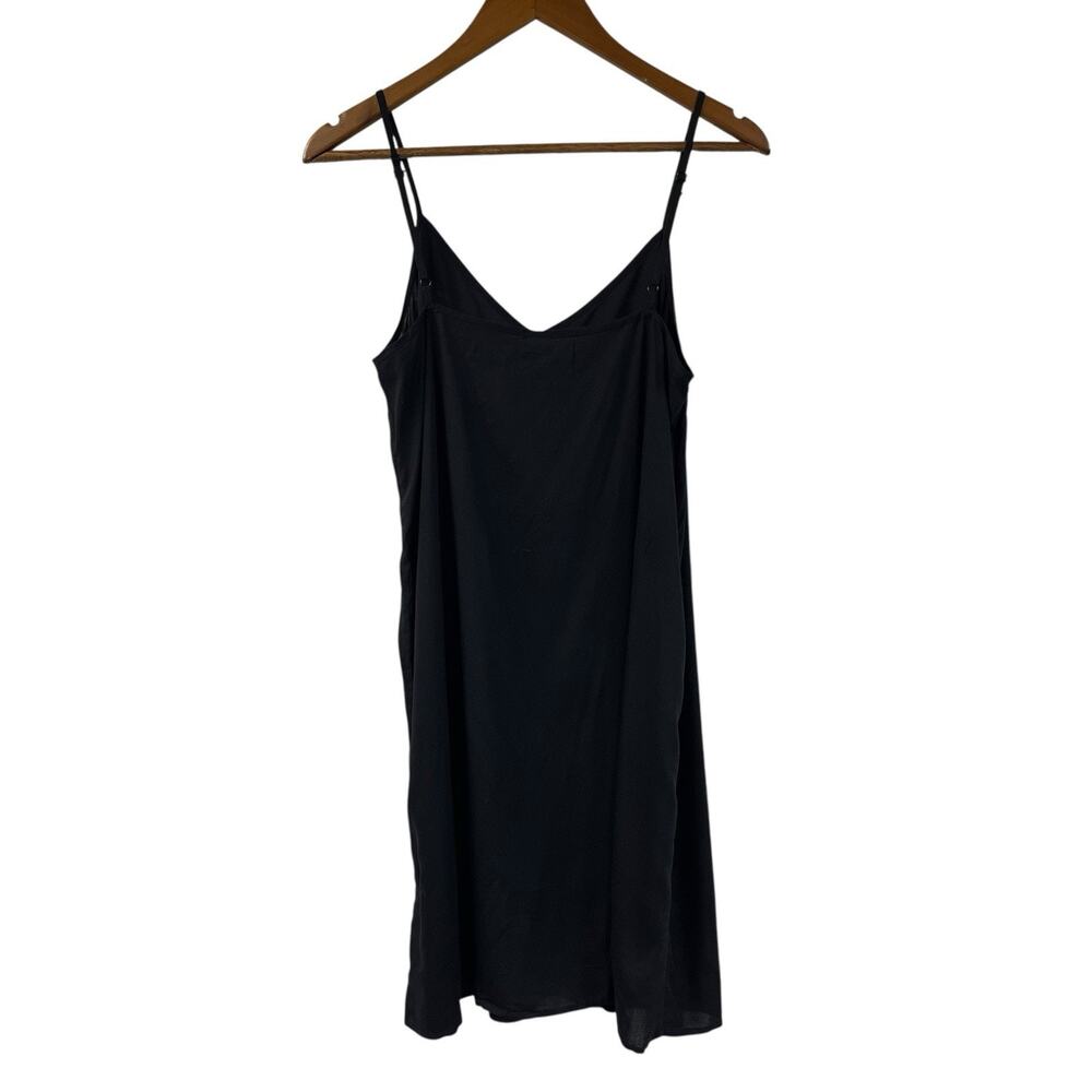 ABS Allan Schwartz Car Wash Dress 6 Black Silky Vintage